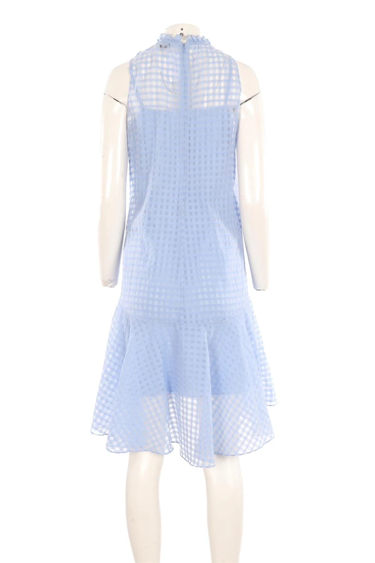 ME+EM BLUE COTTON MIDI DRESS UK 8 - Image 4