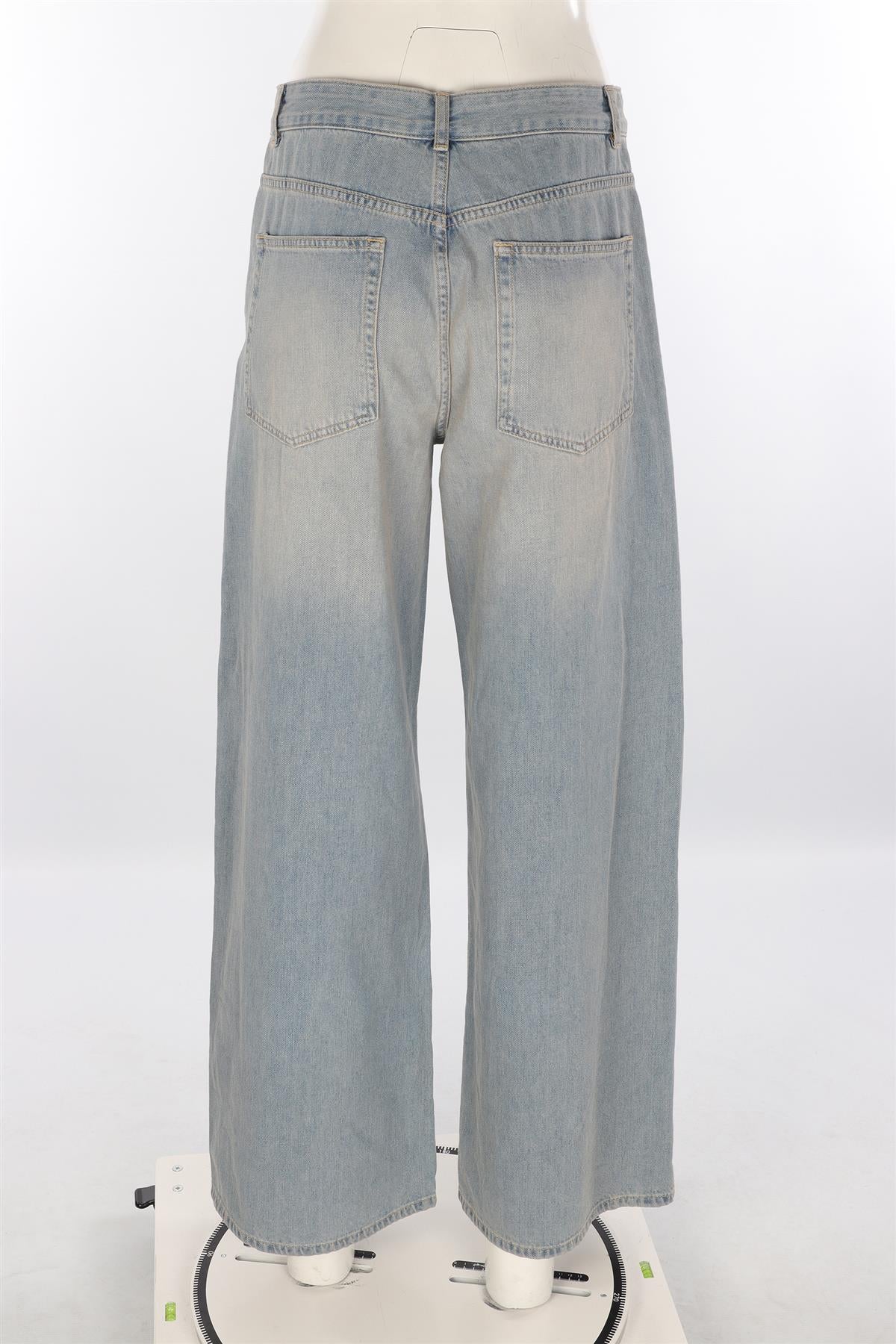 ME+EM BLUE DENIM LOW RISE WIDE LEG JEANS W28 UK 10 - Image 4