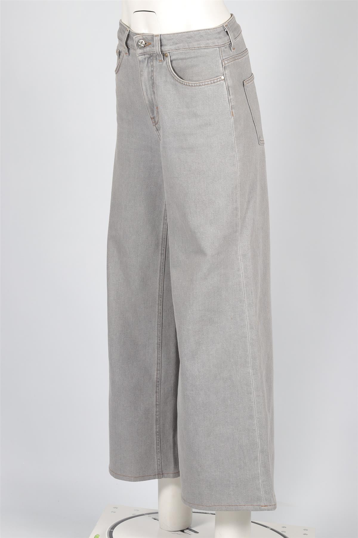ME+EM GREY HIGH RISE WIDE LEG JEANS W26 UK 8 - Image 3