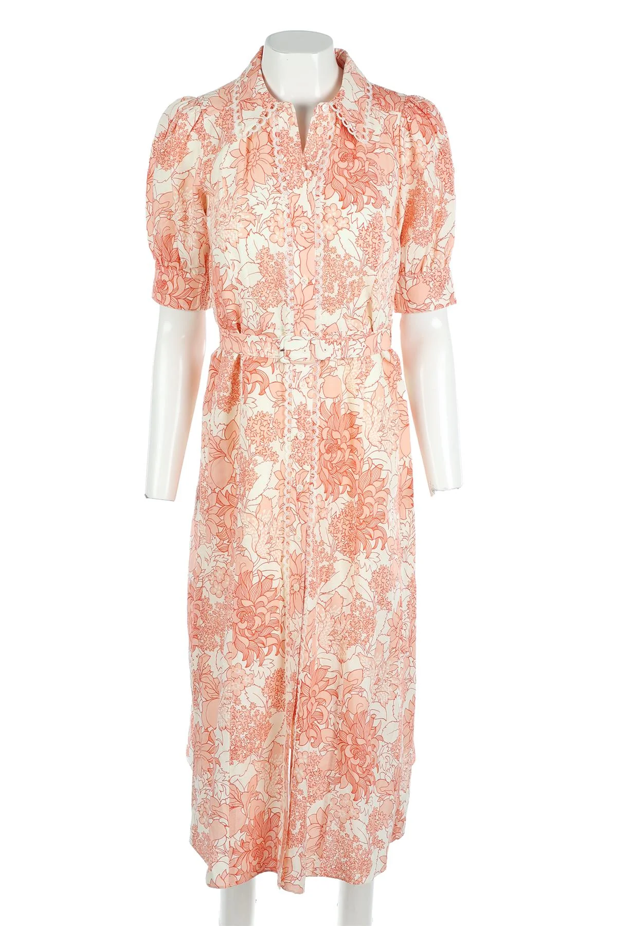ME+EM ORANGE LINEN MAXI DRESS UK 10 - Image 2