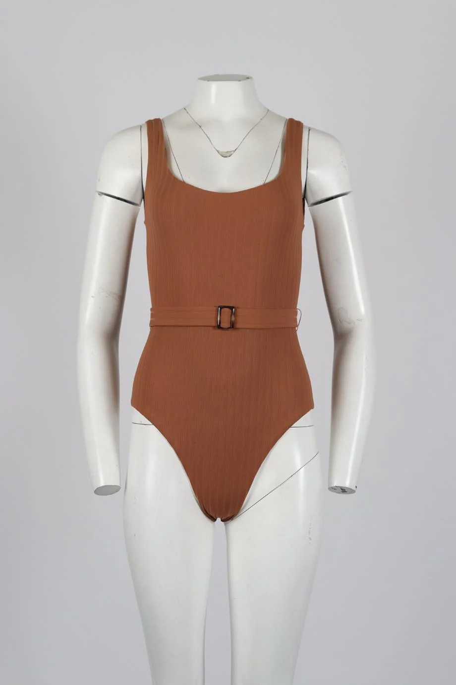 MELISSA OBADASH BELTED JERSEY SWIMSUIT UK 12 - Image 2