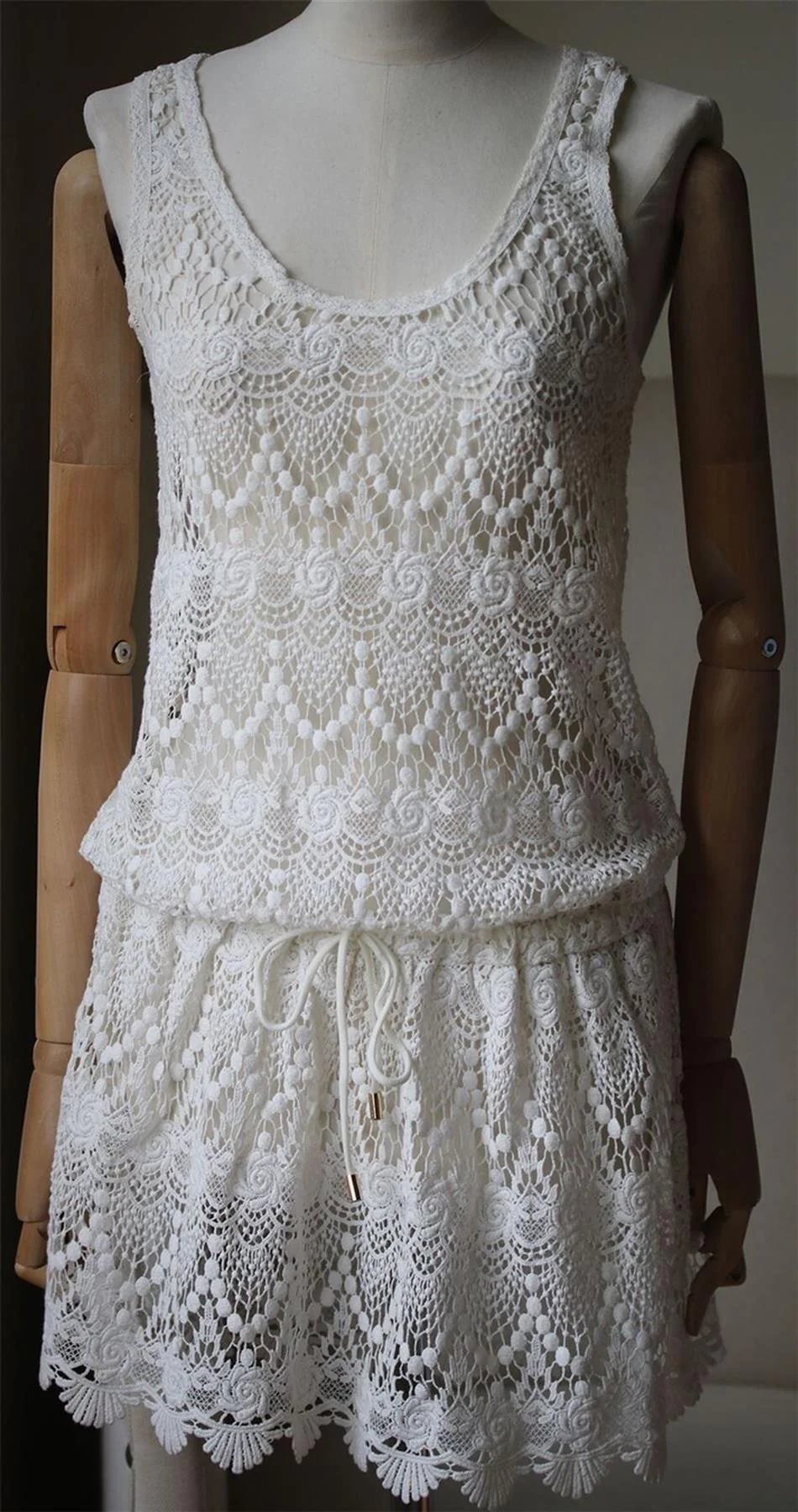 MELISSA ODABASH ALISON LACE MINI DRESS SMALL - Image 2