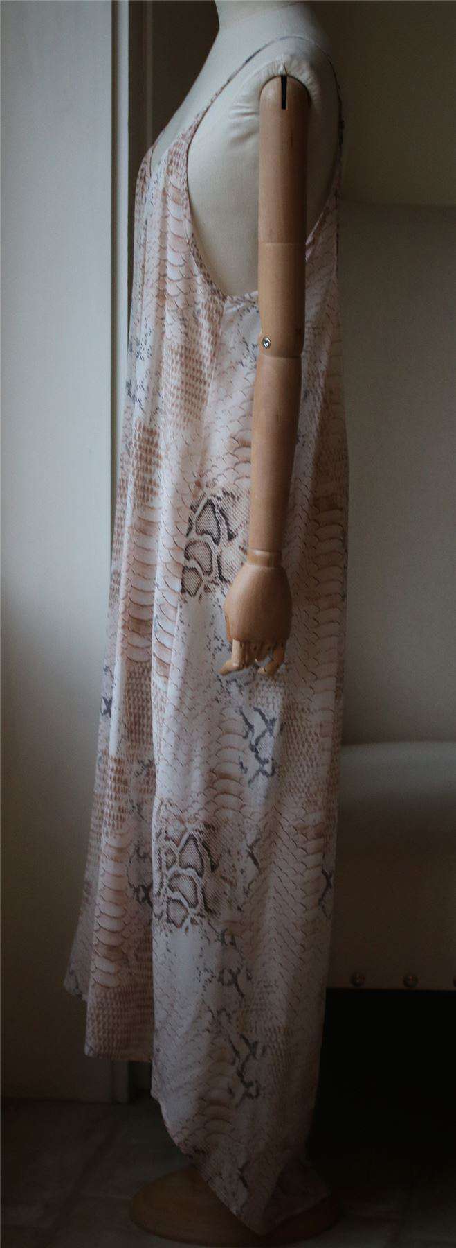 MELISSA ODABASH AVA LIZARD-PRINT BACKLESS SILK DRESS ONE SIZE - Image 4