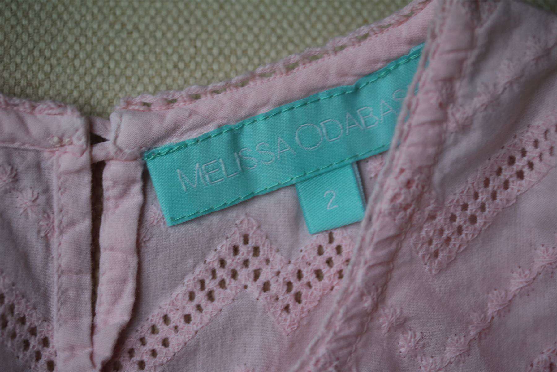 MELISSA ODABASH BABY GIRLS PINK ZIG ZAG CROCHET DRESS 2 YEARS - Image 3