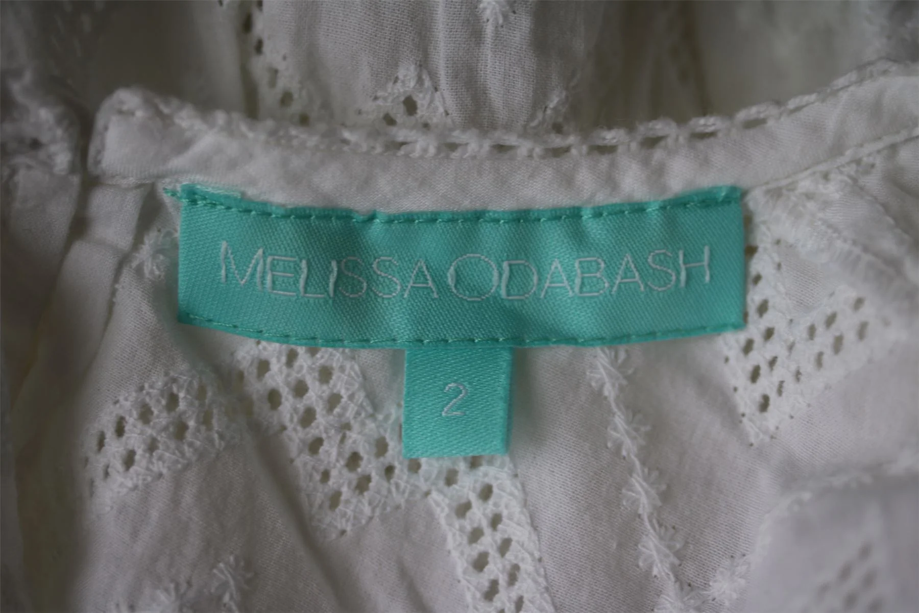 MELISSA ODABASH BABY GIRLS WHITE ZIG ZAG CROCHET DRESS 2 YEARS - Image 4