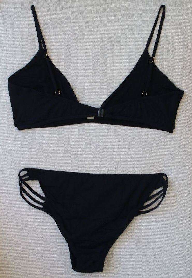 MELISSA ODABASH BALI BLACK TRIANGLE BIKINI UK 10/16 - Image 2