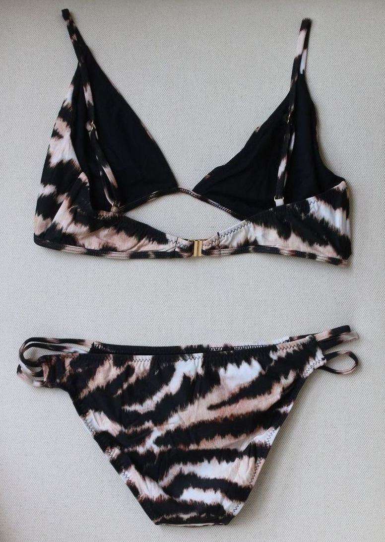 MELISSA ODABASH BALI TIGER-PRINT TRIANGLE BIKINI UK 10/14 - Image 3