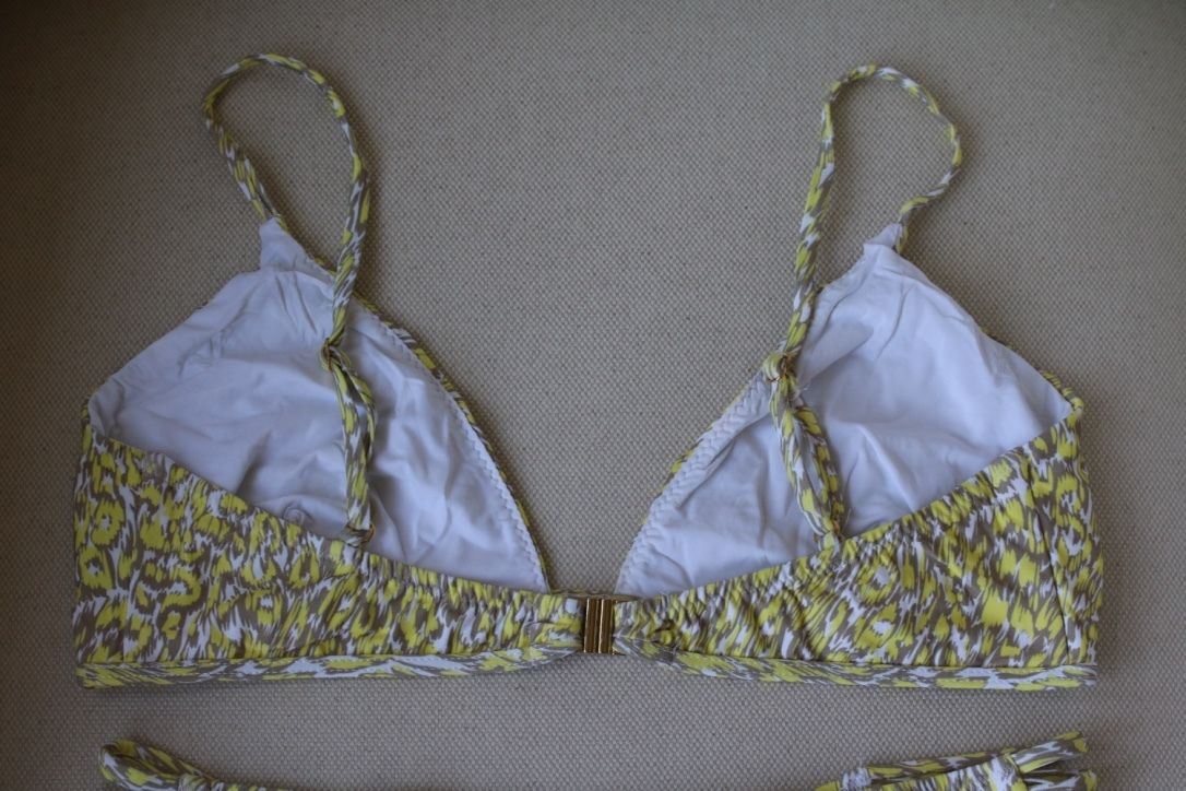 MELISSA ODABASH BALI YELLOW PRINT BIKINI UK 10/14 - Image 3