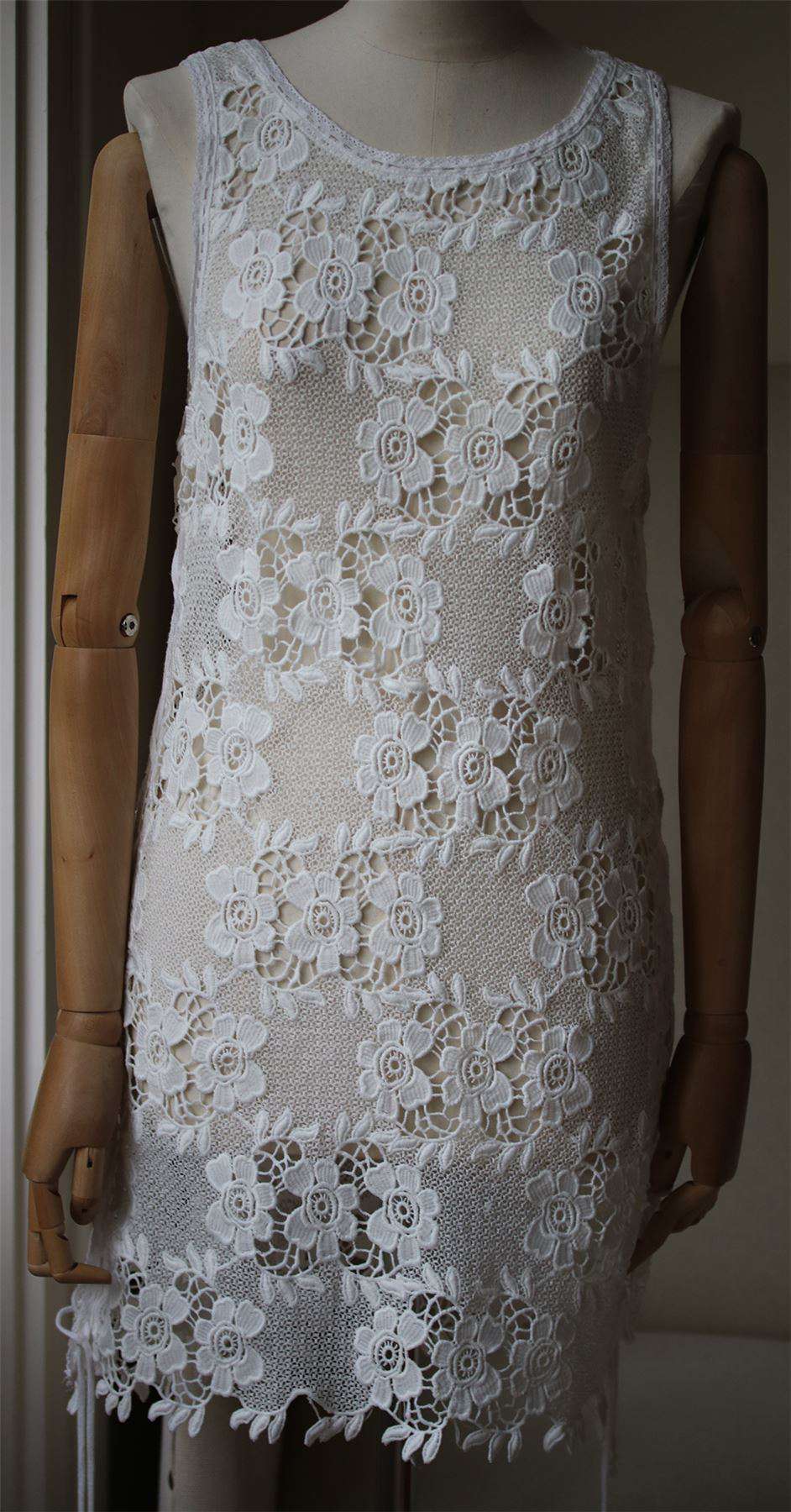 MELISSA ODABASH BARRIE LACE-UP DRESS SMALL - Image 2