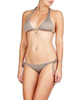 MELISSA ODABASH BEIGE TRUFFLE CORSICA HALTER BIKINI UK 12/10 - Image 2