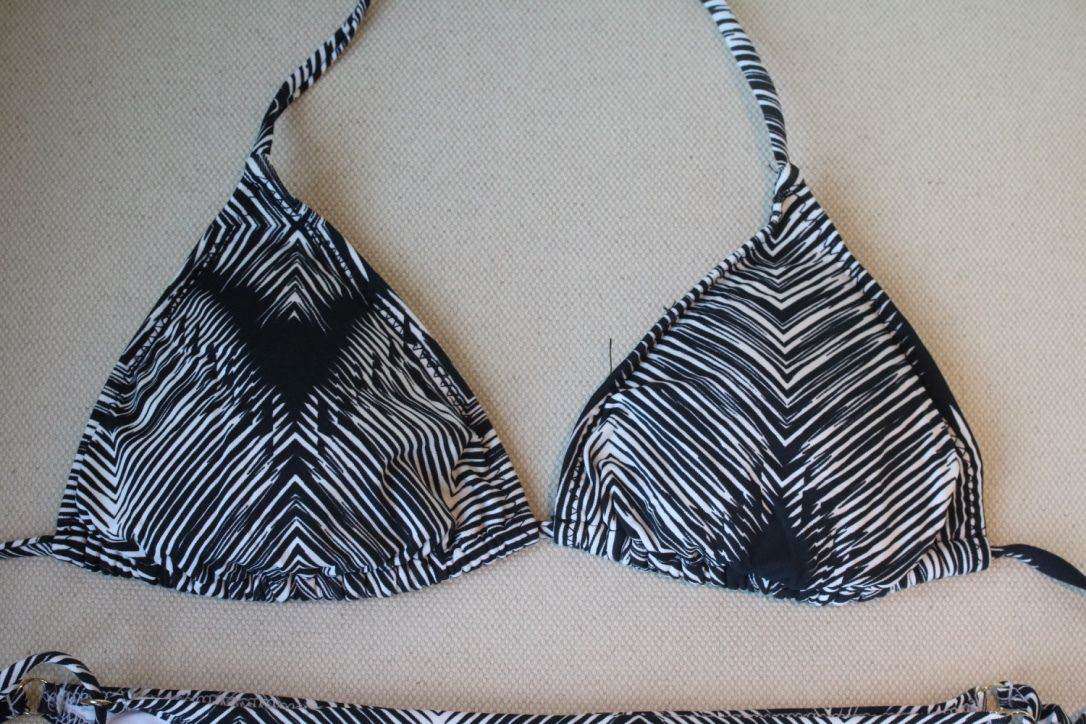 MELISSA ODABASH BLACK AND WHITE GRAPHIC BIKINI UK 10/14 - Image 8