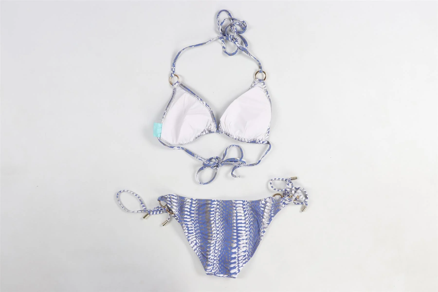 MELISSA ODABASH BLUE BIKINI UK 10-14 - Image 4