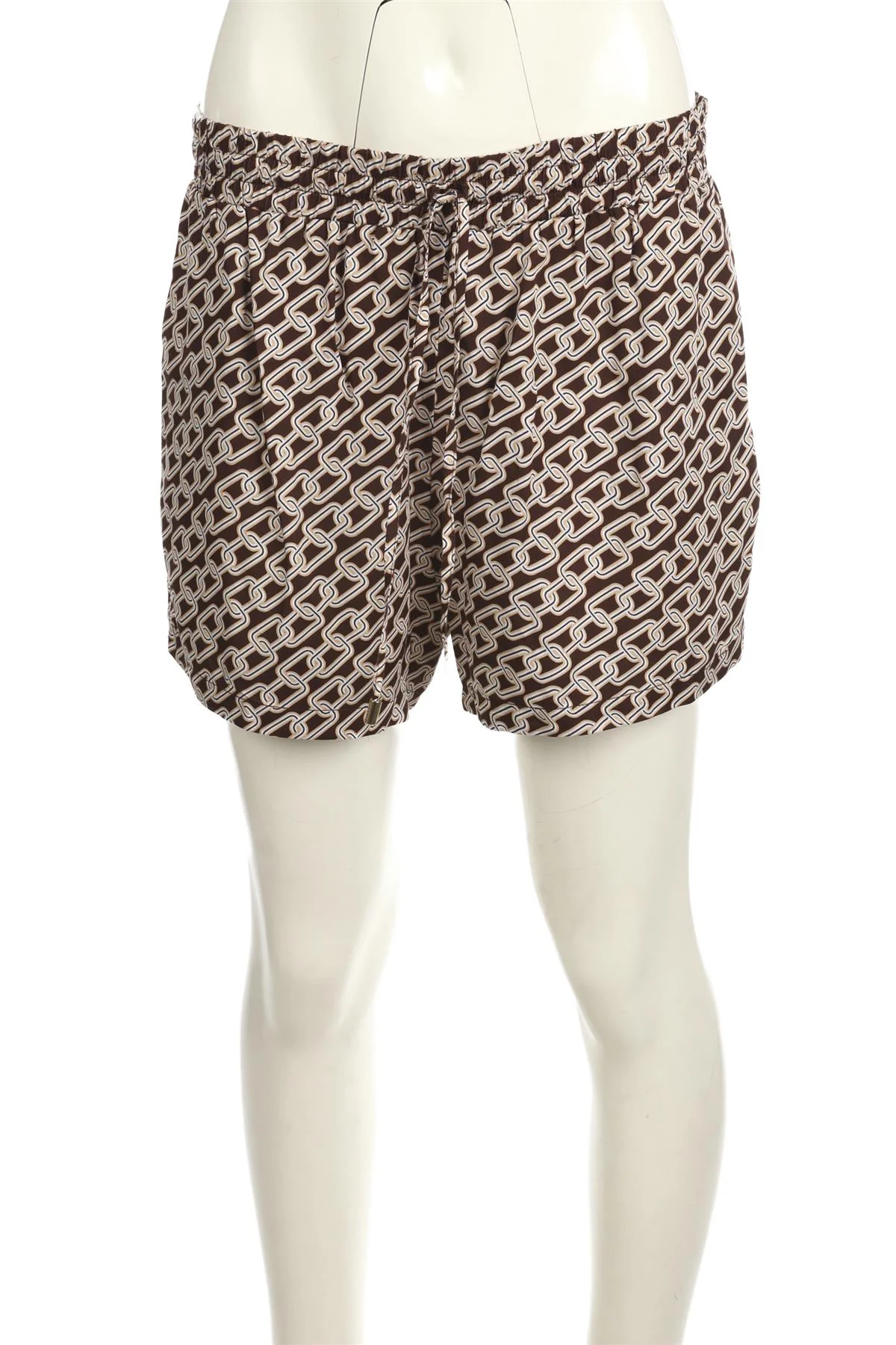 MELISSA ODABASH BROWN SATIN SHORTS MEDIUM - Image 2