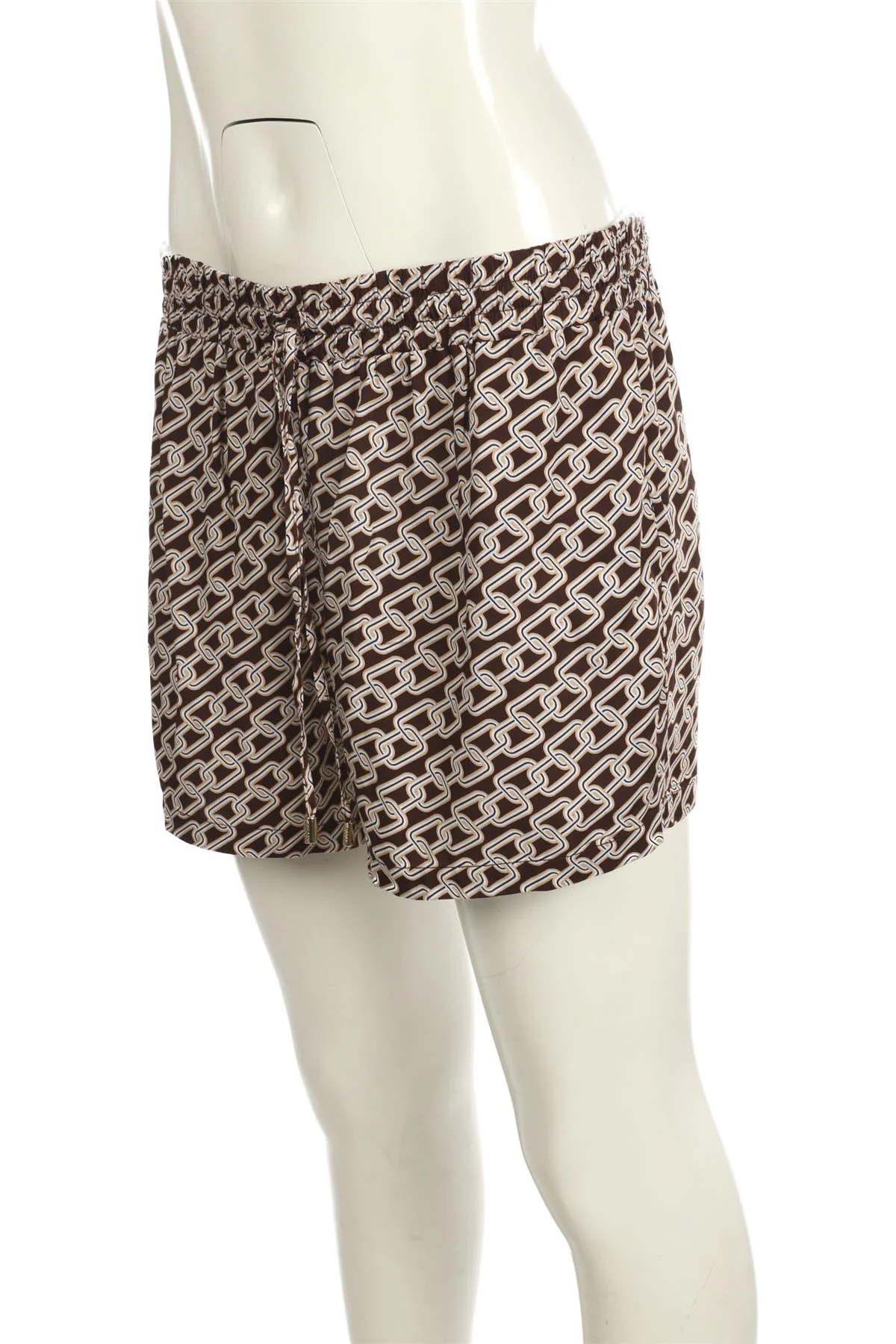 MELISSA ODABASH BROWN SATIN SHORTS MEDIUM - Image 3