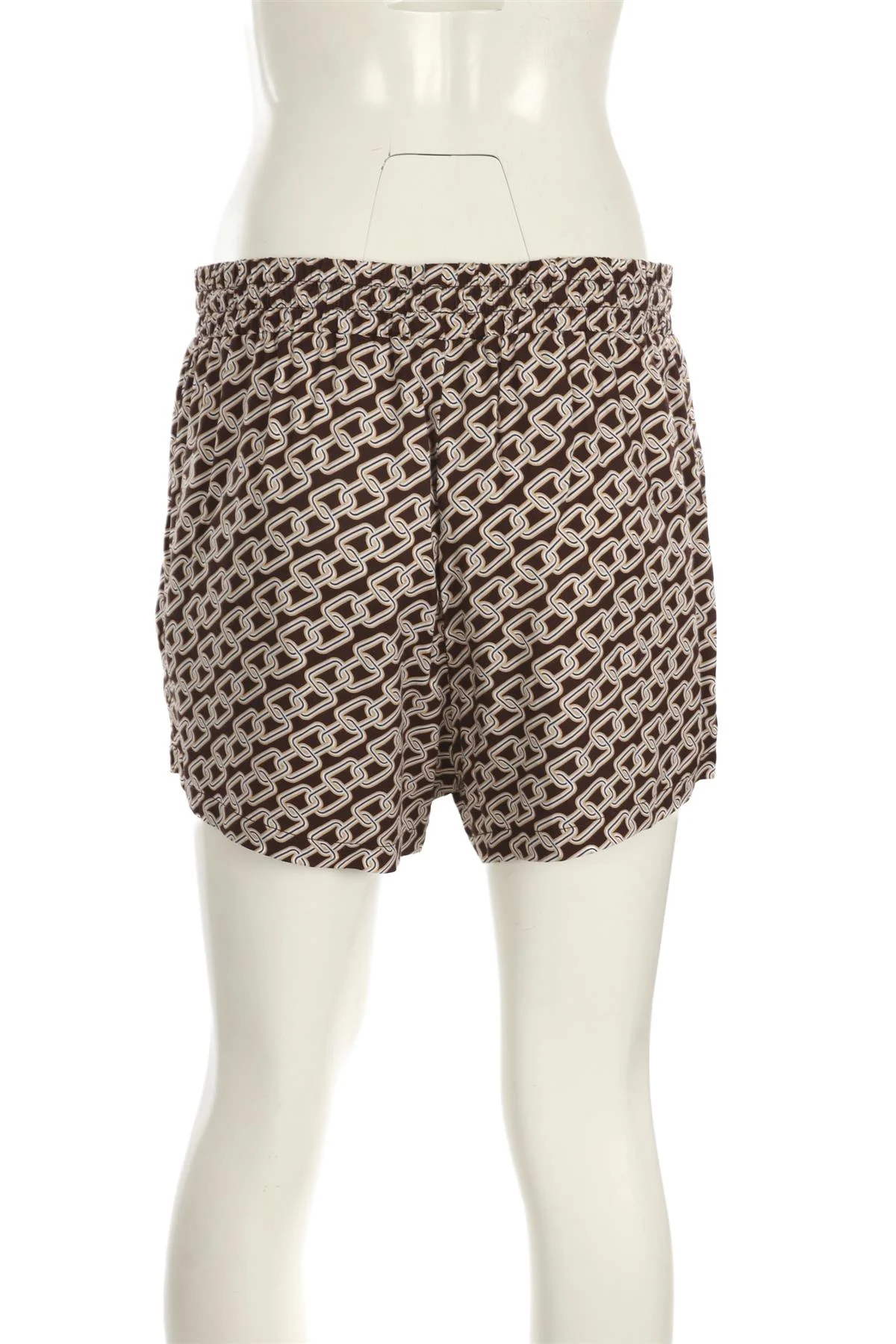 MELISSA ODABASH BROWN SATIN SHORTS MEDIUM - Image 4