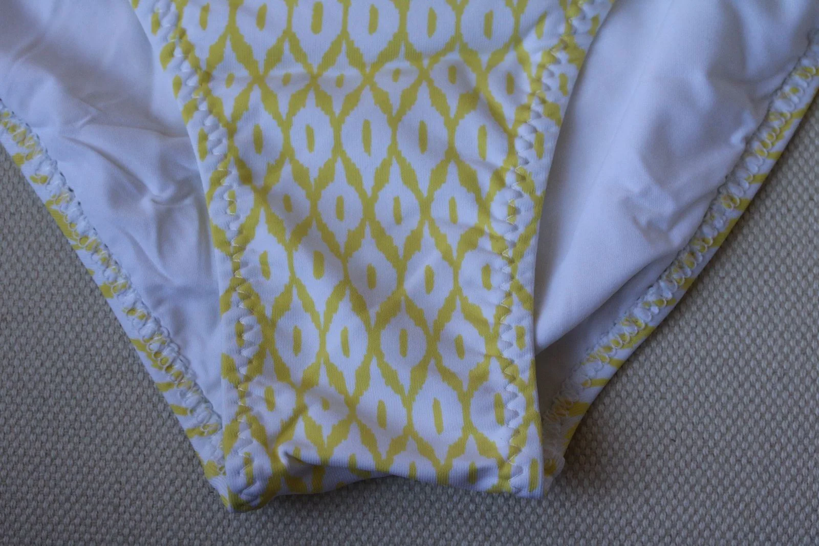 MELISSA ODABASH CANCUN YELLOW PRINT BIKINI UK 10/14 - Image 3