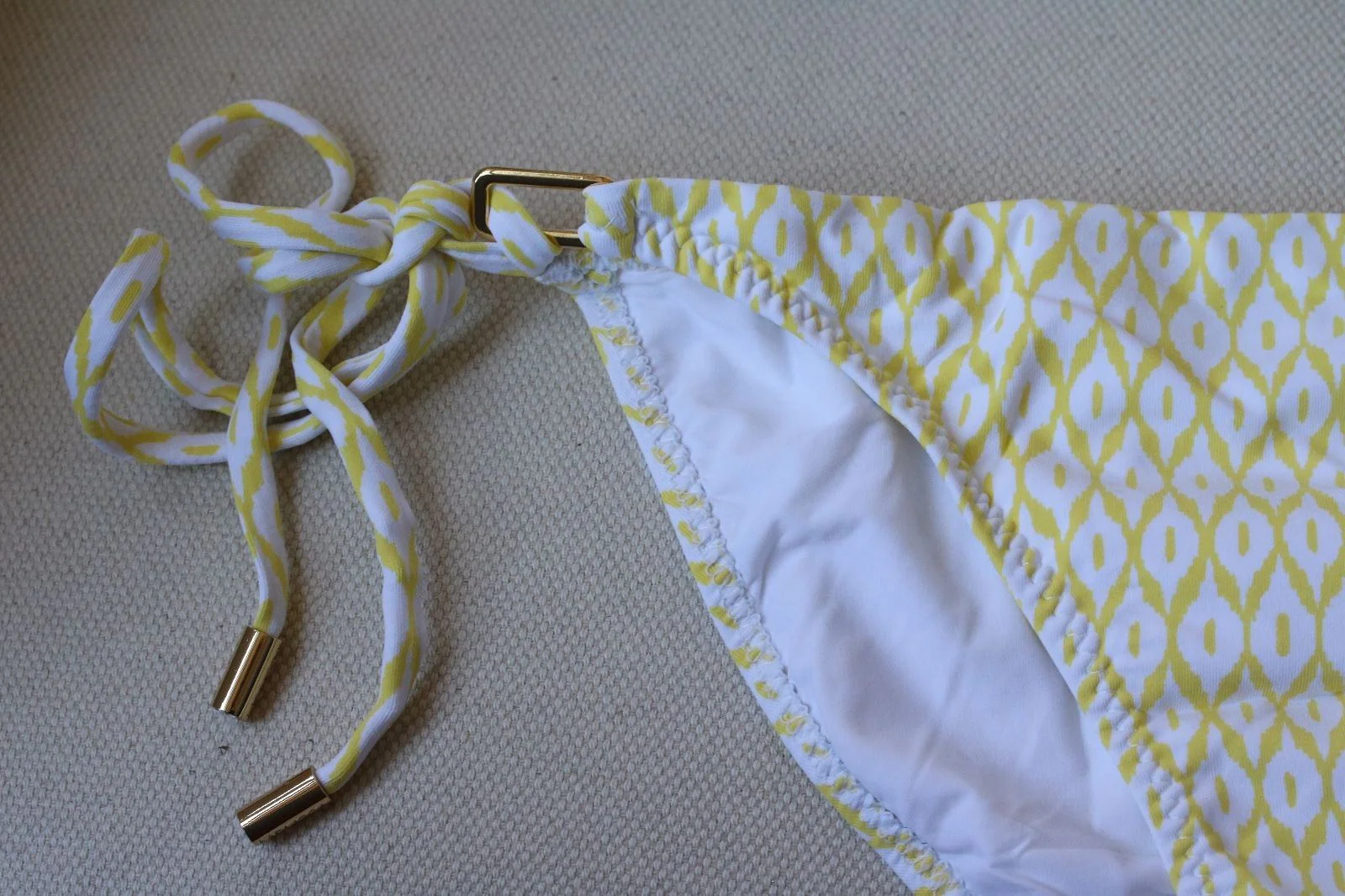 MELISSA ODABASH CANCUN YELLOW PRINT BIKINI UK 10/14 - Image 9