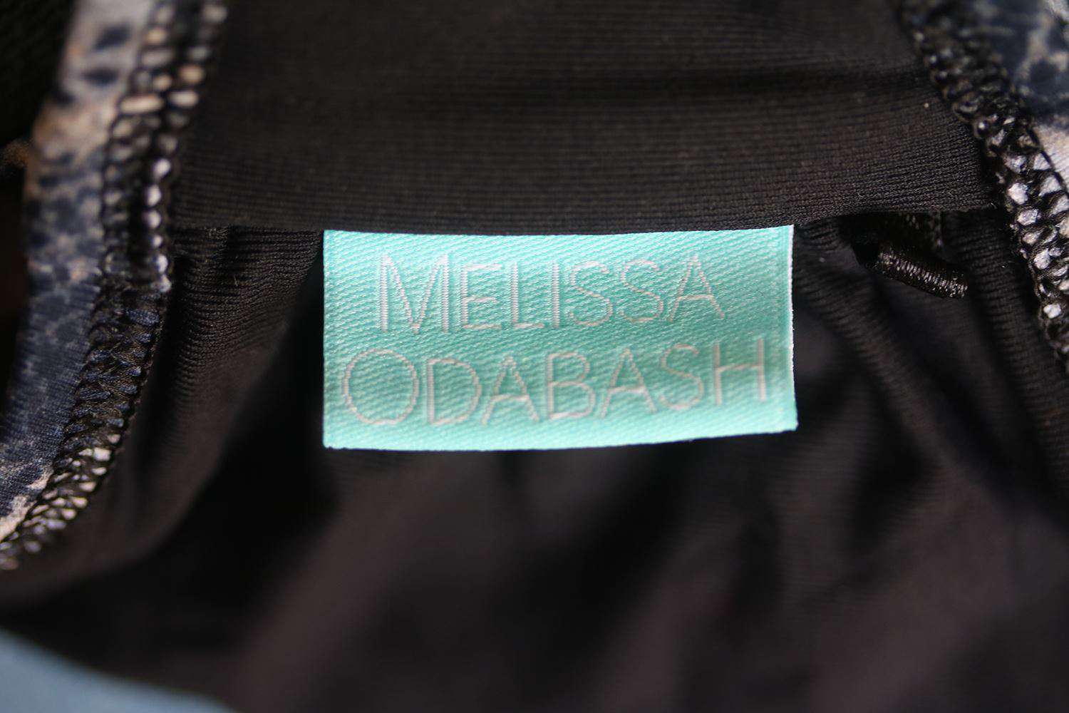 MELISSA ODABASH CAPRI SNAKESKIN PRINT BANDEAU BIKINI UK 10/12 - Image 4