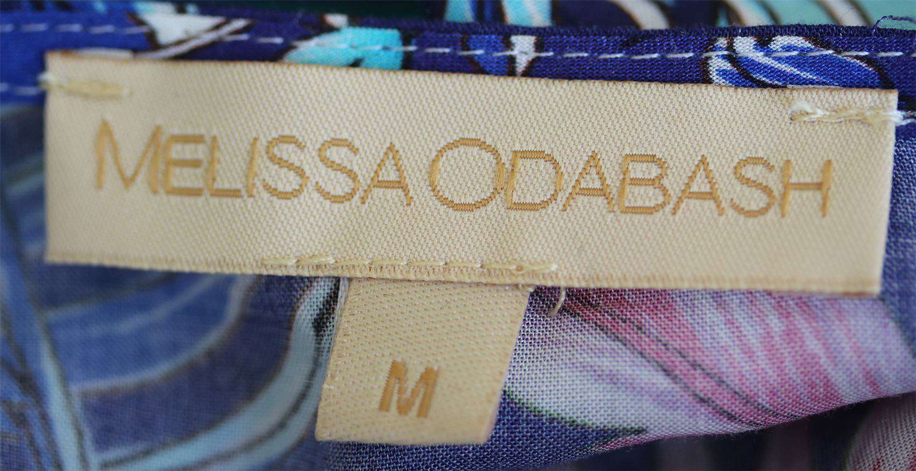 MELISSA ODABASH CAROLINE SMOCKED PRINTED VOILE MAXI DRESS MEDIUM - Image 5