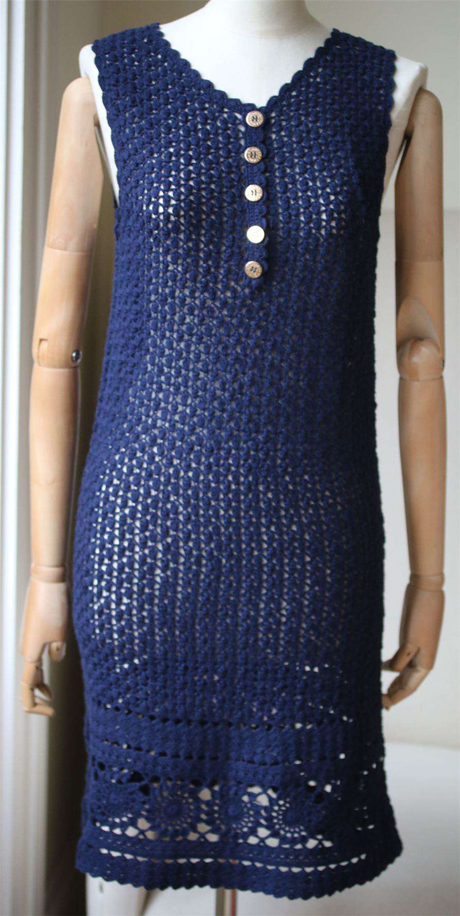 MELISSA ODABASH CHEYENNE SLEEVELESS CROCHET DRESS SMALL - Image 4