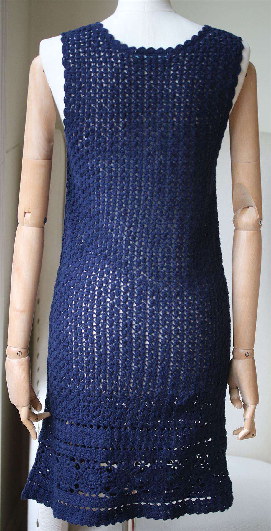 MELISSA ODABASH CHEYENNE SLEEVELESS CROCHET DRESS SMALL - Image 6
