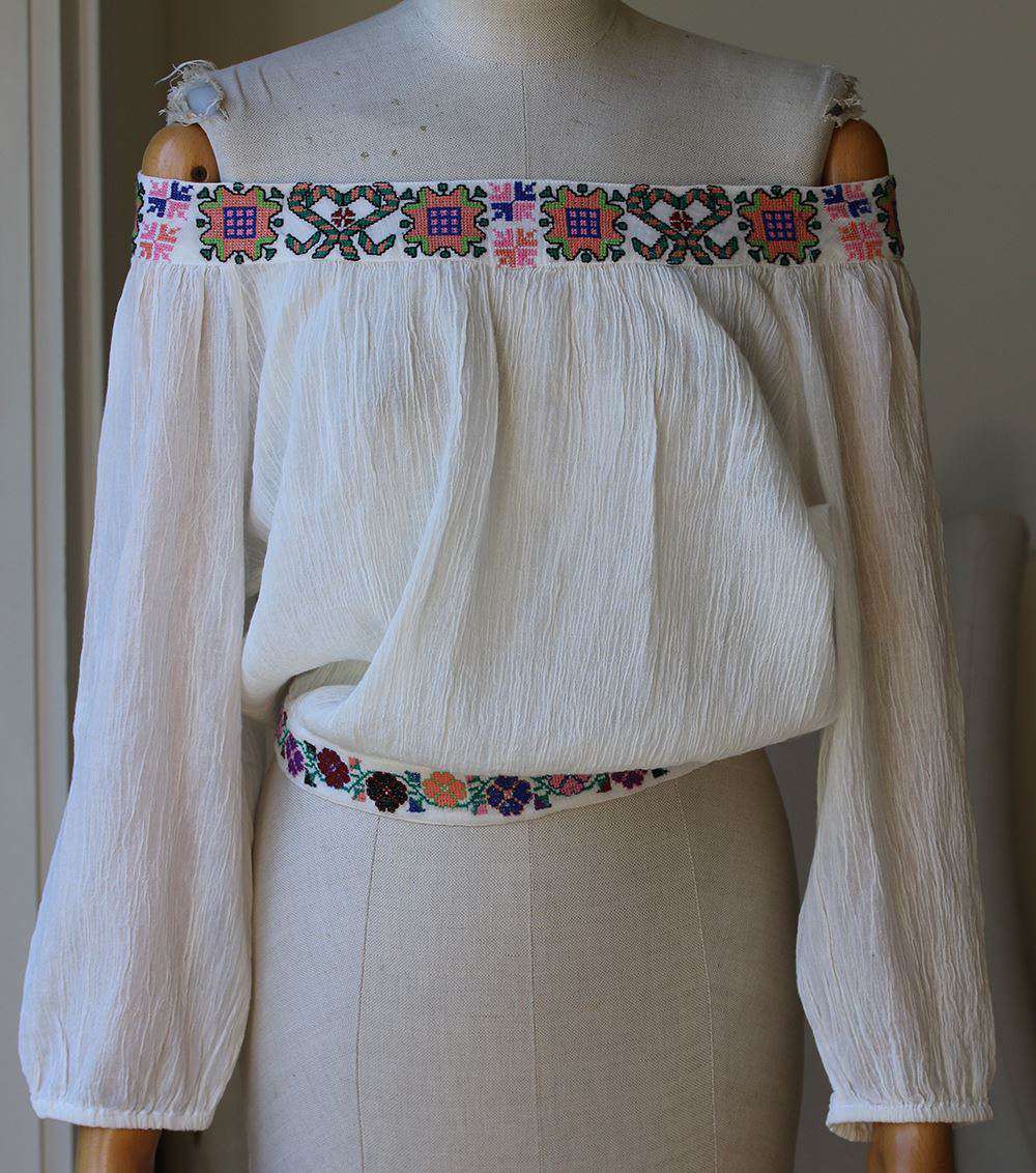 MELISSA ODABASH DAISY OFF-THE-SHOULDER EMBROIDERED TOP SMALL - Image 2