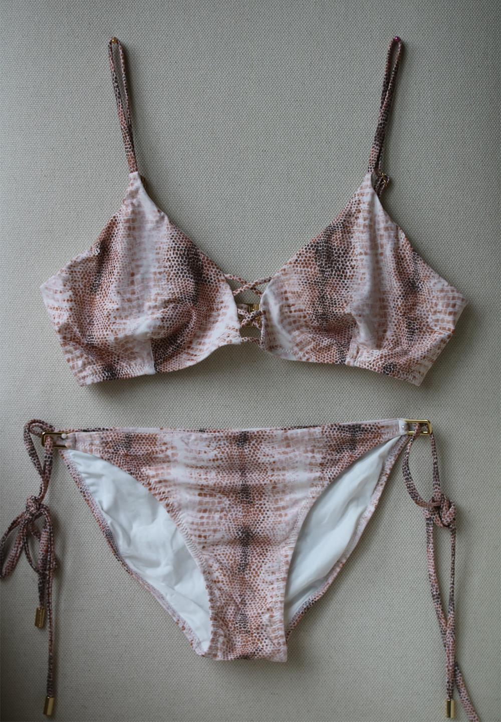 MELISSA ODABASH ELBA LIZARD PRINT BIKINI UK 10/14 - Image 2