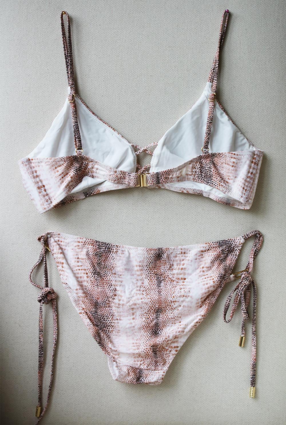 MELISSA ODABASH ELBA LIZARD PRINT BIKINI UK 10/14 - Image 3