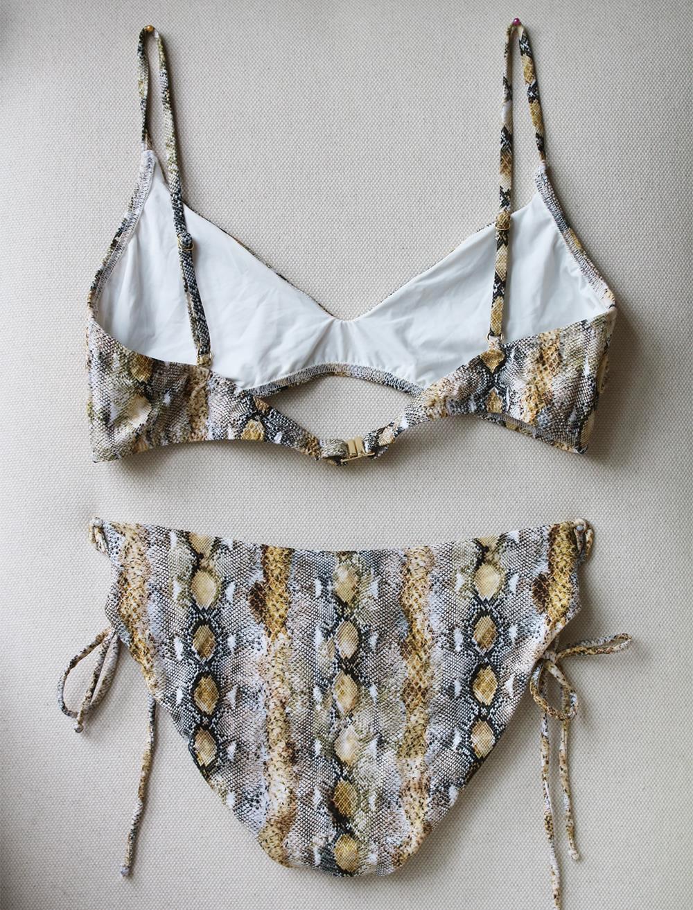 MELISSA ODABASH ELBA SNAKE PRINT BIKINI UK 12/14 - Image 3