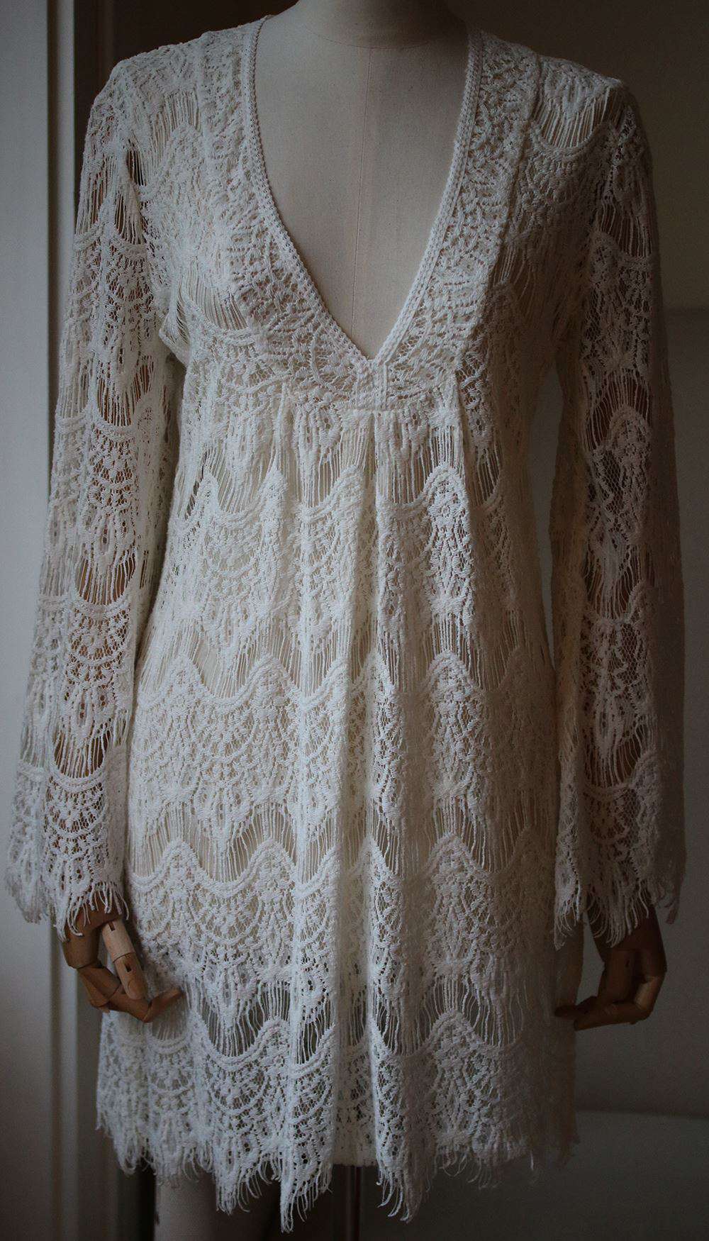 MELISSA ODABASH ELIZABETH CROCHETED DRESS MEDIUM - Image 2
