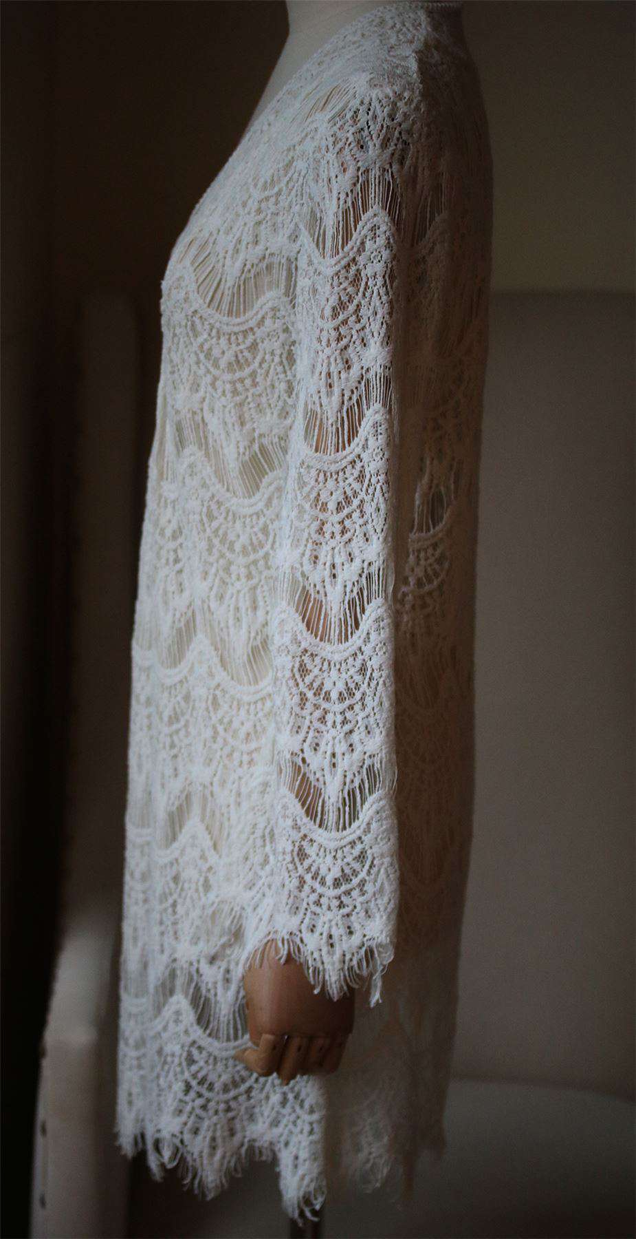 MELISSA ODABASH ELIZABETH CROCHETED DRESS MEDIUM - Image 3