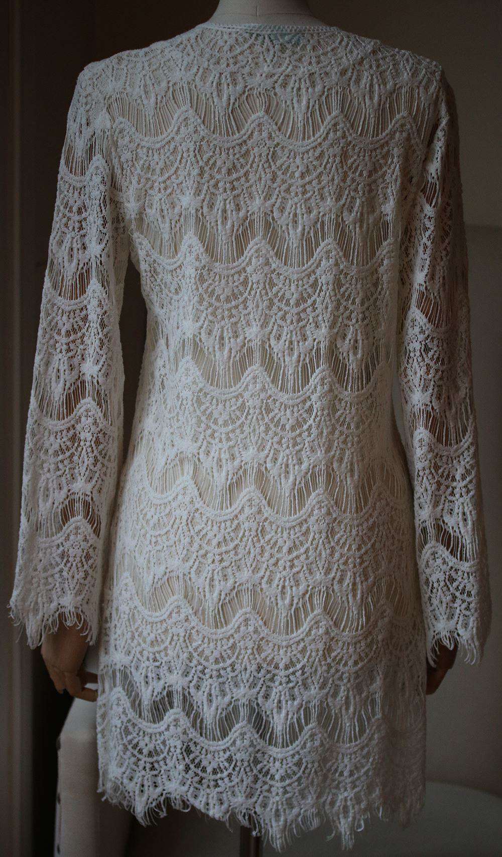 MELISSA ODABASH ELIZABETH CROCHETED DRESS MEDIUM - Image 4