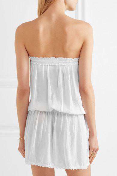 MELISSA ODABASH FRULEY CROCHET-TRIMMED EMBROIDERED DRESS SMALL - Image 2