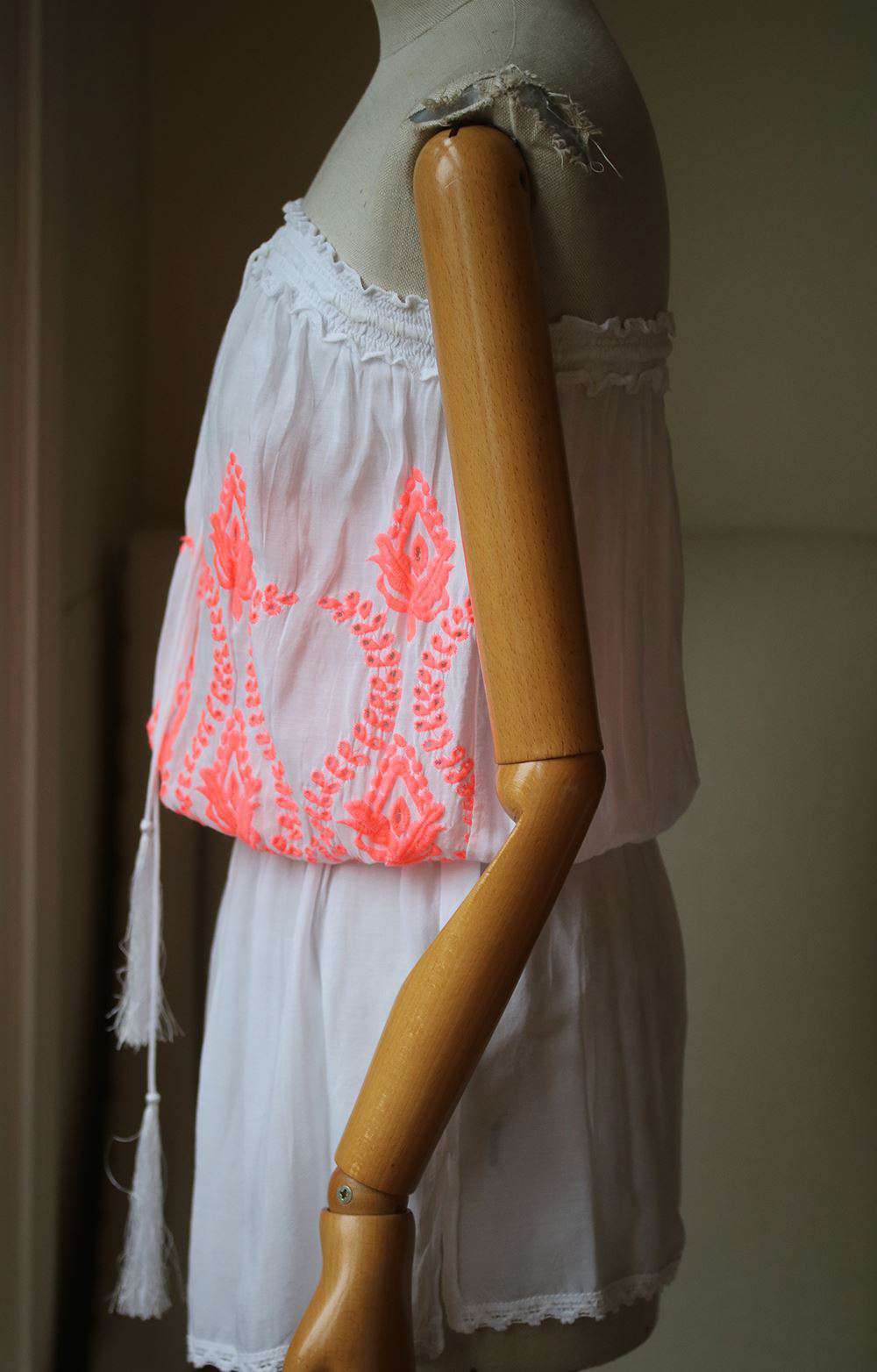 MELISSA ODABASH FRULEY CROCHET-TRIMMED EMBROIDERED DRESS SMALL - Image 4