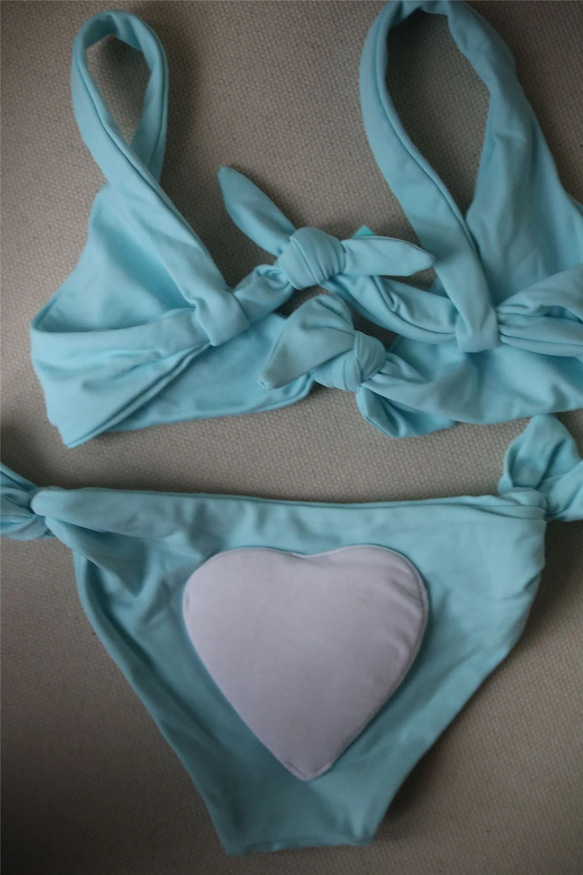 MELISSA ODABASH GIRLS BLUE HEART BIKINI 2 YEARS - Image 4