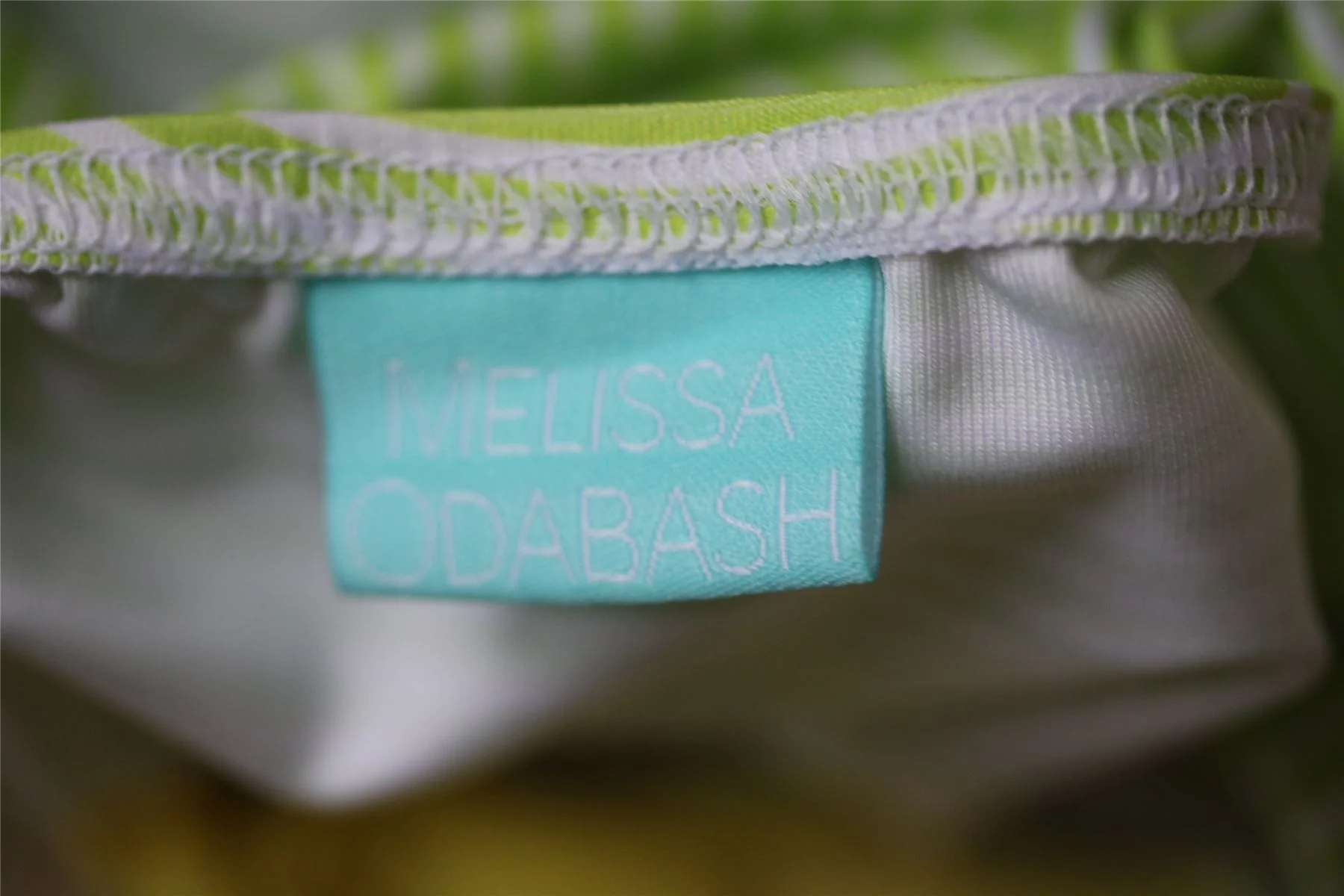 MELISSA ODABASH GIRLS MADDIE LIME GREEN STRIPE SWIMSUIT 4 YEARS - Image 4