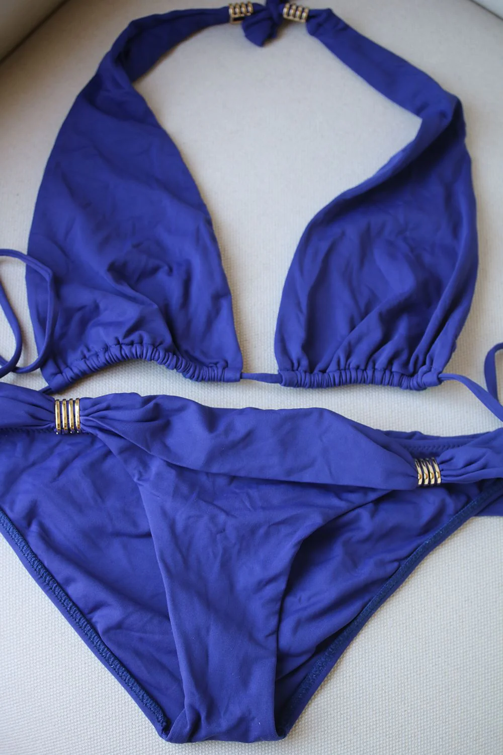MELISSA ODABASH GRENADA TRIANGLE INDIGO BIKINI UK 10/14 - Image 2