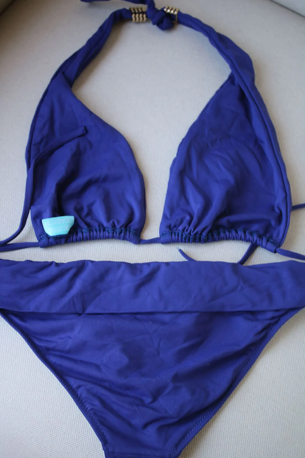 MELISSA ODABASH GRENADA TRIANGLE INDIGO BIKINI UK 10/14 - Image 3