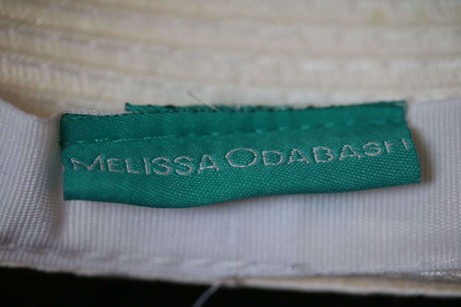 MELISSA ODABASH GROSGRAIN-TRIM WOVEN PAPER FEDORA HAT - Image 4