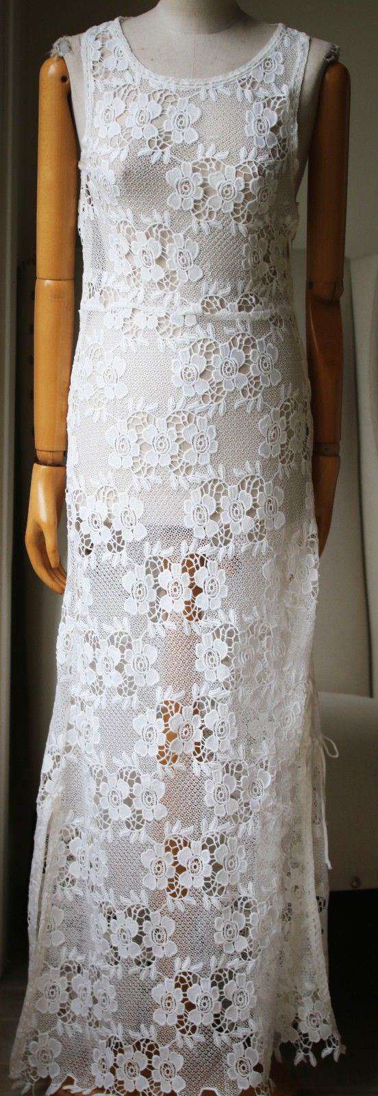 MELISSA ODABASH JAMIE LACE MAXI DRESS SMALL - Image 4