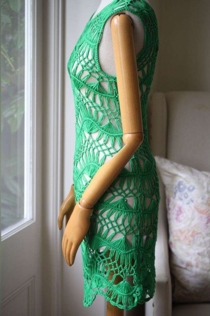 MELISSA ODABASH + JULIEN MACDONALD CINDY CROCHET BEACH DRESS SMALL - Image 4