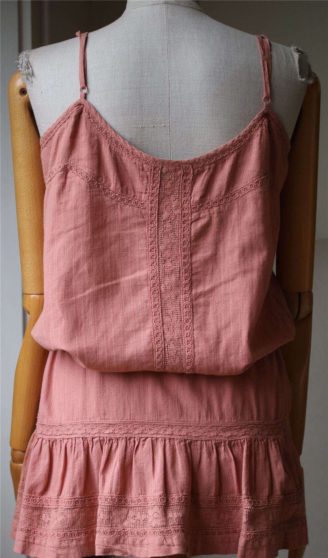 MELISSA ODABASH KAREN CROCHET-TRIMMED COTTON MINI DRESS SMALL - Image 7