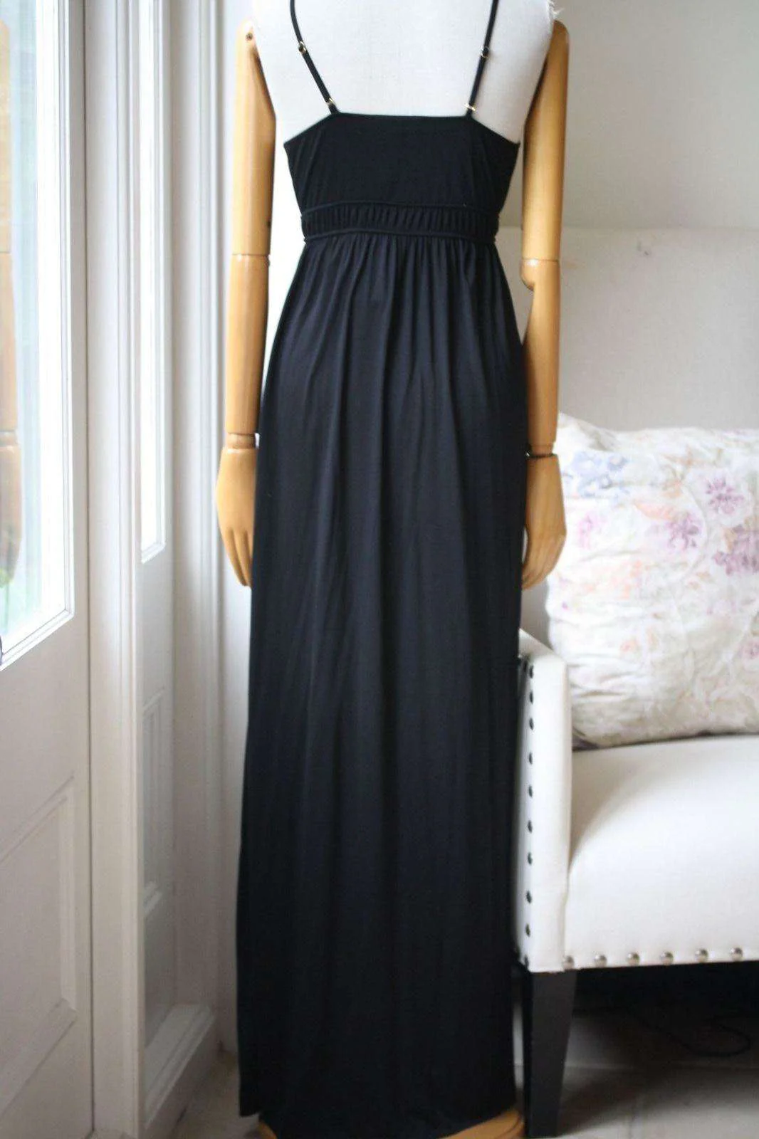 MELISSA ODABASH KATARINA BLACK MAXI DRESS UK 8 US 4 FR 36 - Image 8