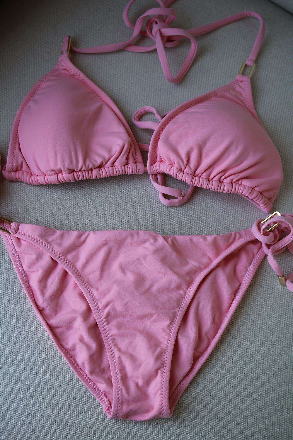 MELISSA ODABASH KEY WEST TRIANGLE PINK BIKINI UK 10/14 - Image 2