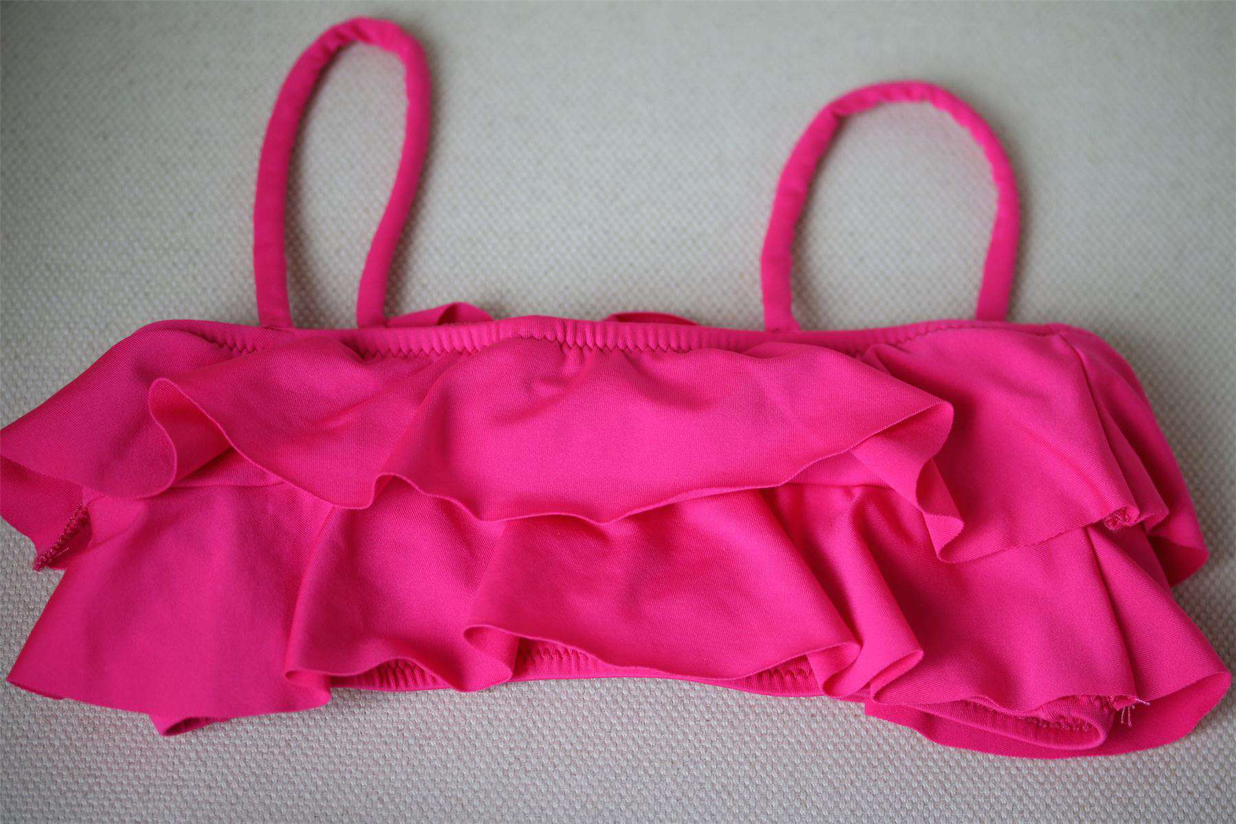 MELISSA ODABASH KIDS FUSCHIA PINK RUFFLE BIKINI 4 YEARS - Image 2