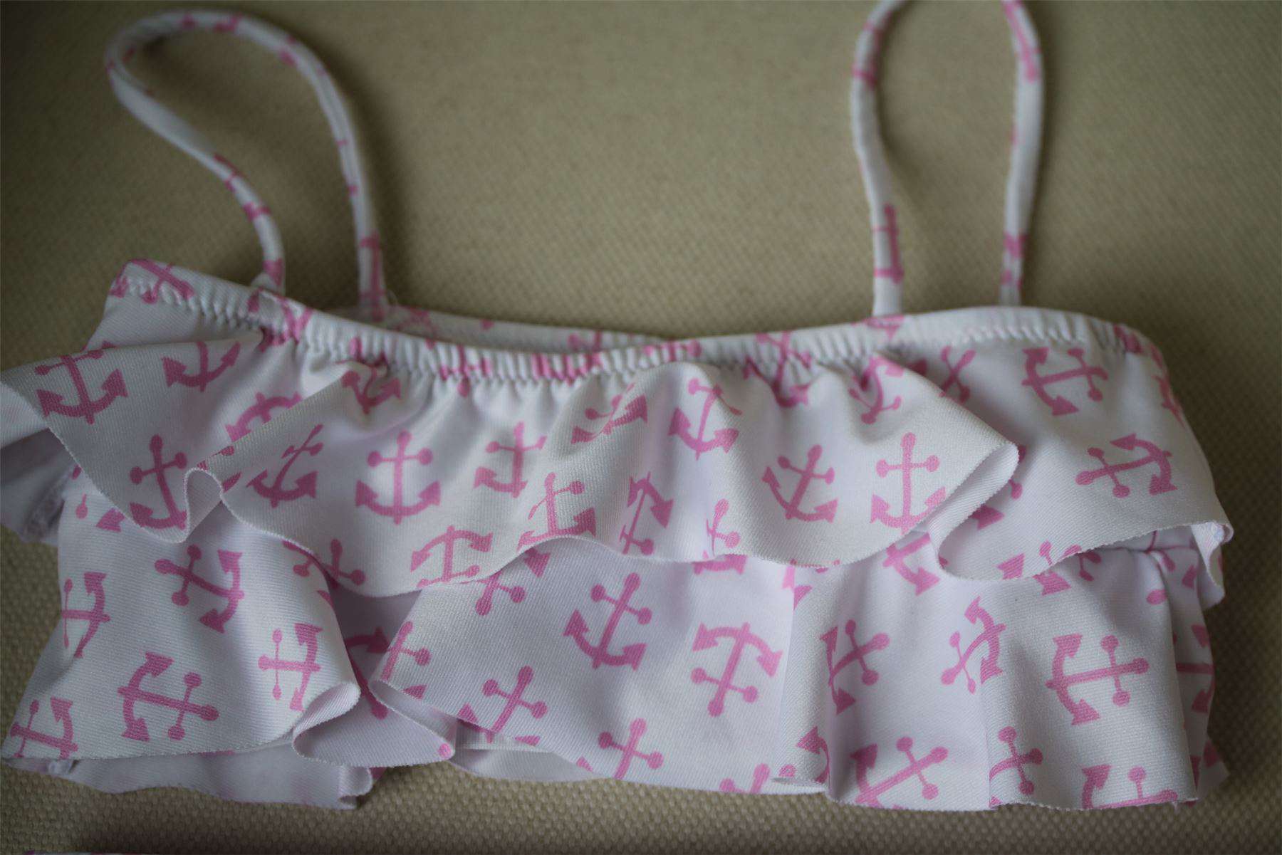 MELISSA ODABASH KIDS PINK ANCHOR RUFFLE BIKINI 4 YEARS - Image 2