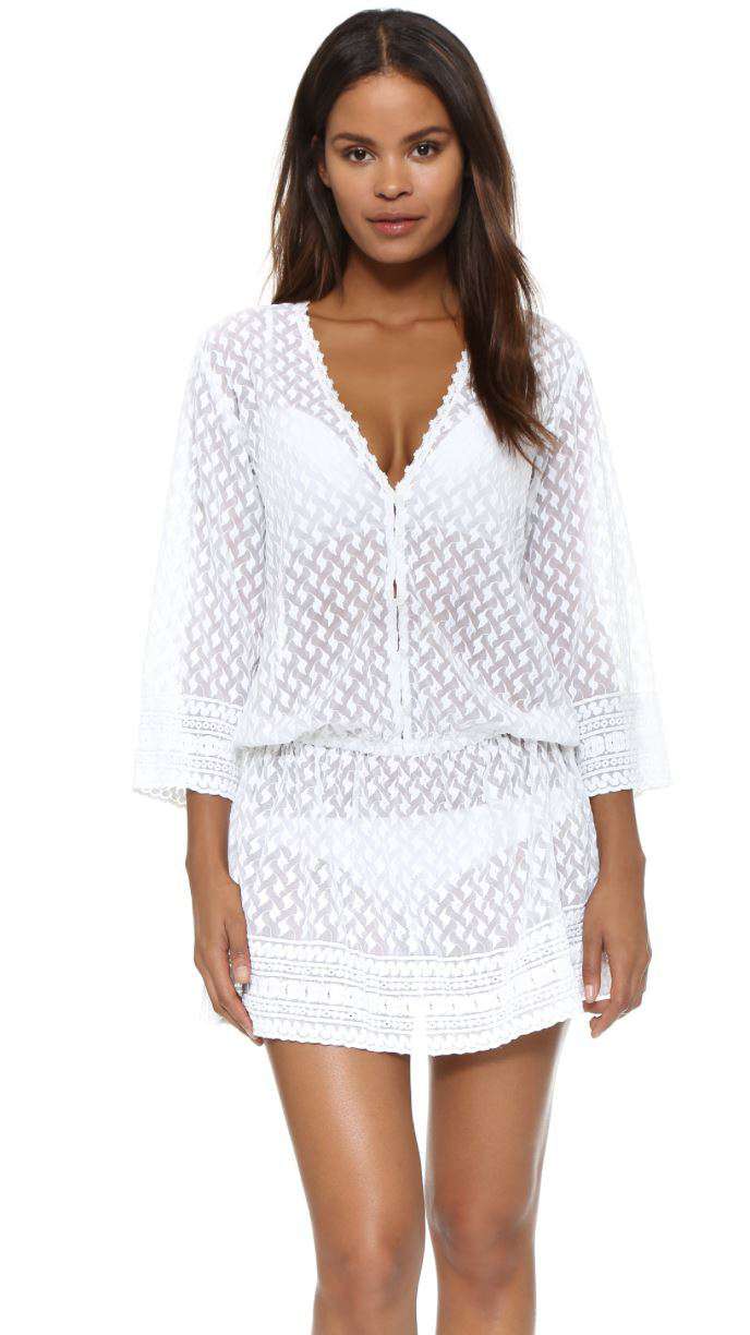 MELISSA ODABASH KYLIE SHORT COVER-UP DRESS SMALL - Image 2