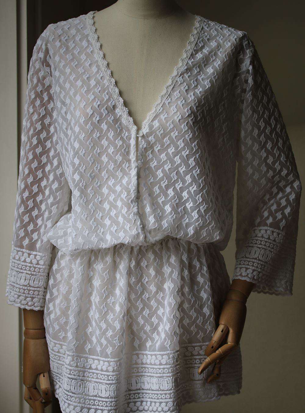 MELISSA ODABASH KYLIE SHORT COVER-UP DRESS SMALL - Image 4
