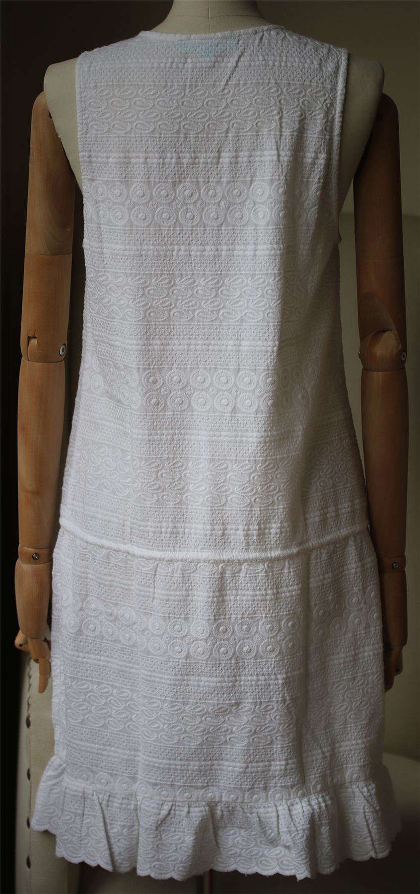 MELISSA ODABASH LAYLA LACE-UP EMBROIDERED DRESS SMALL - Image 5
