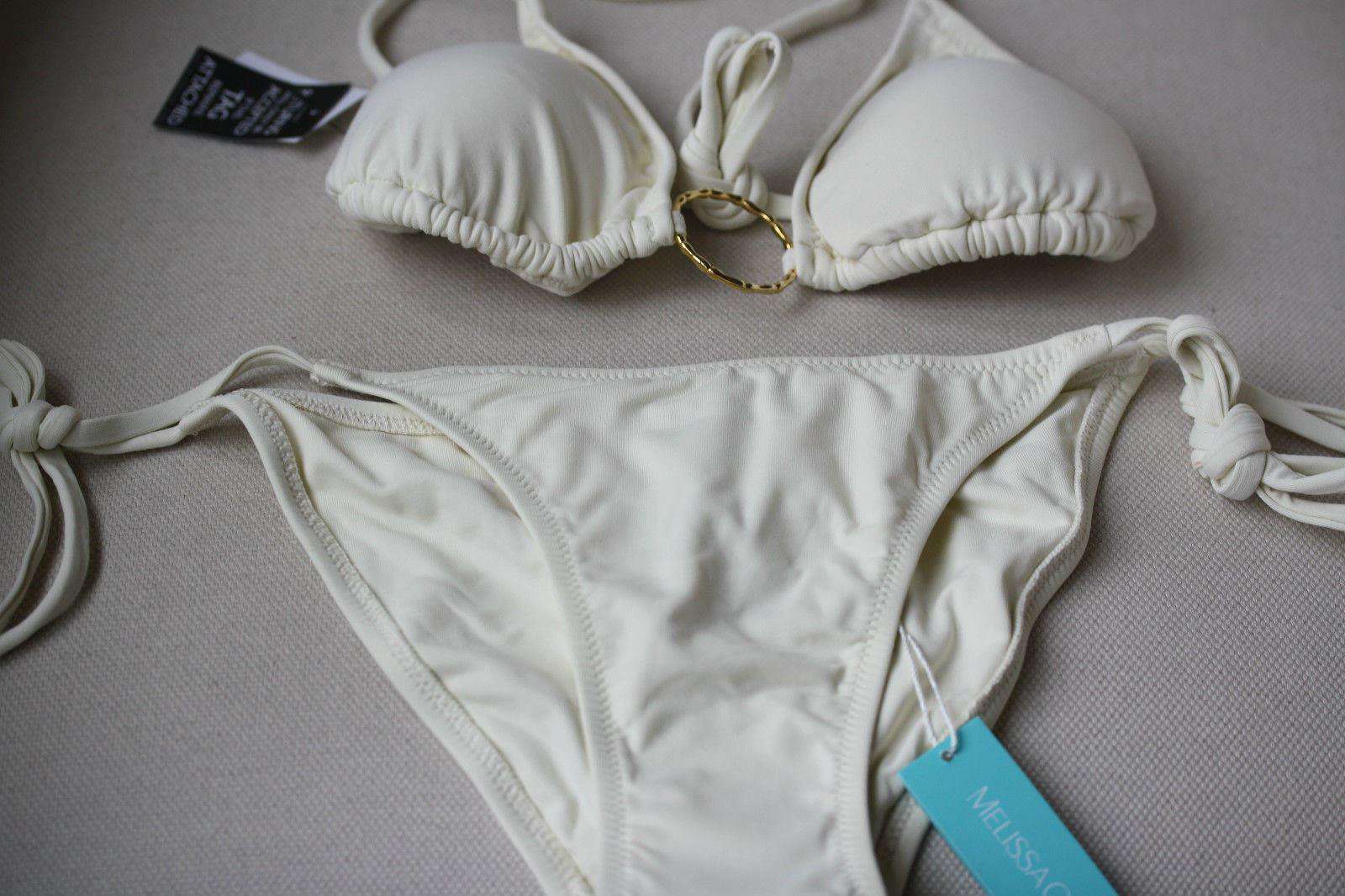 MELISSA ODABASH MIAMI CREAM BIKINI UK 10 - Image 3